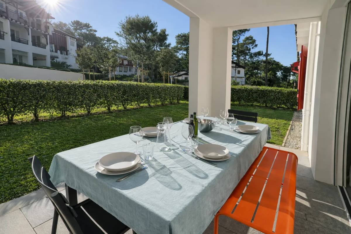 Appart Aiga T3-50m du lac d'Hossegor-jardin-parking-calme