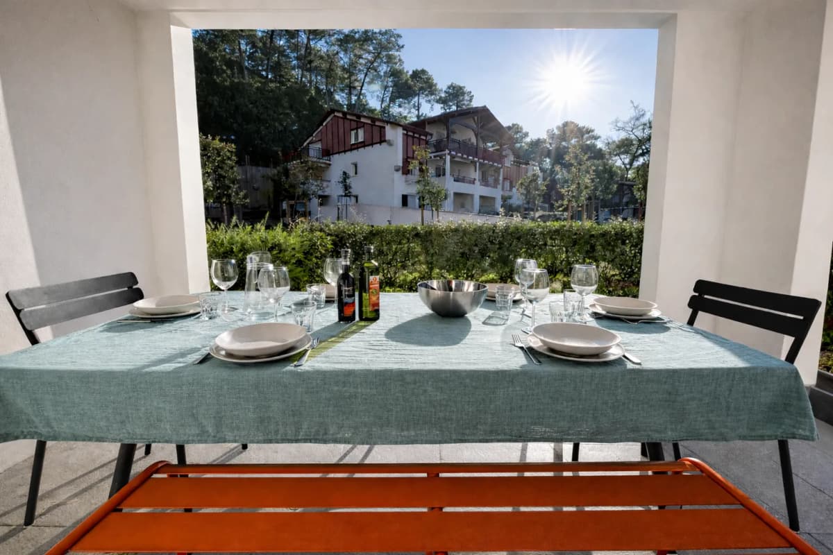 Appart Aiga T3-50m du lac d'Hossegor-jardin-parking-calme