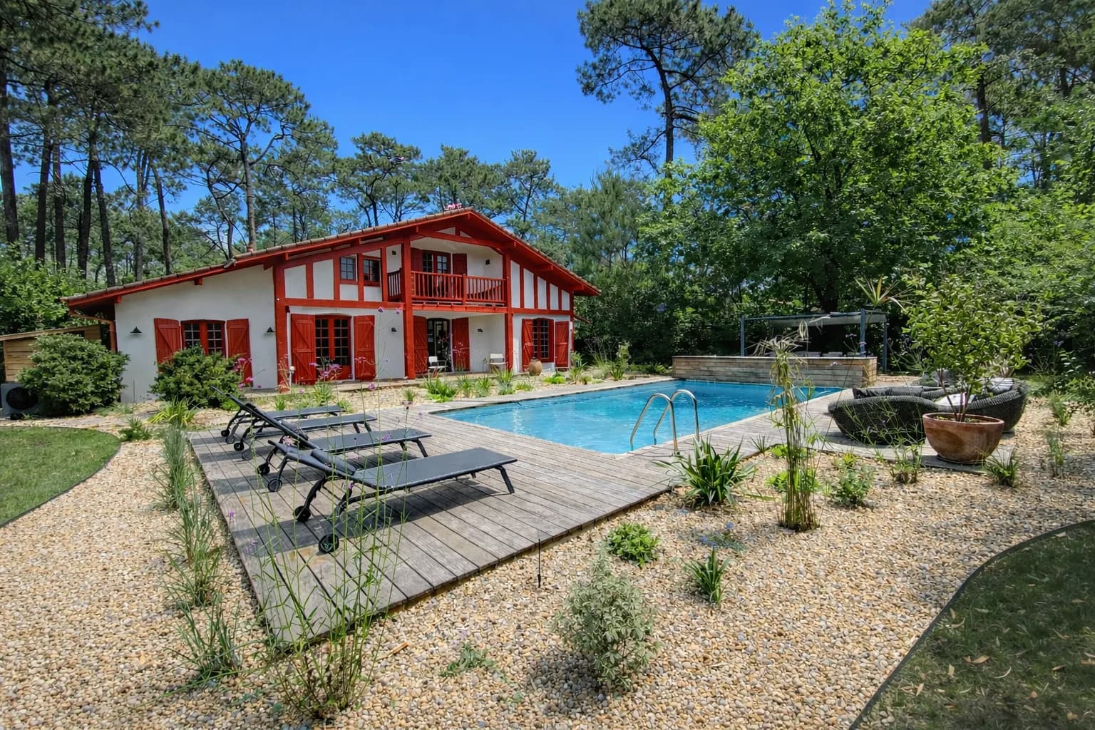 Villa 4* piscine chauffée proche lac, centre ville, tennis et golf d'Hossegor