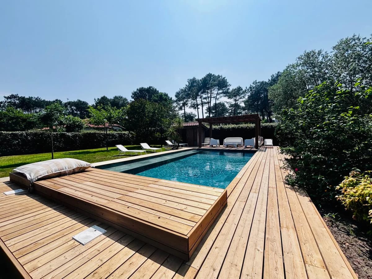 Villa 4* piscine chauffée, lac Hossegor à pied