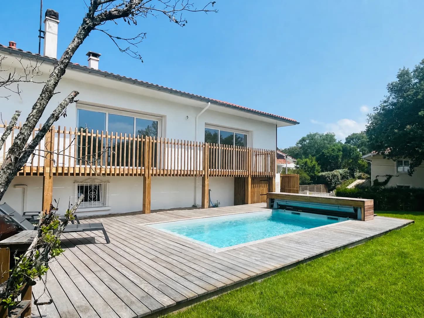 Villa piscine chauffée plage+centre ville à pied