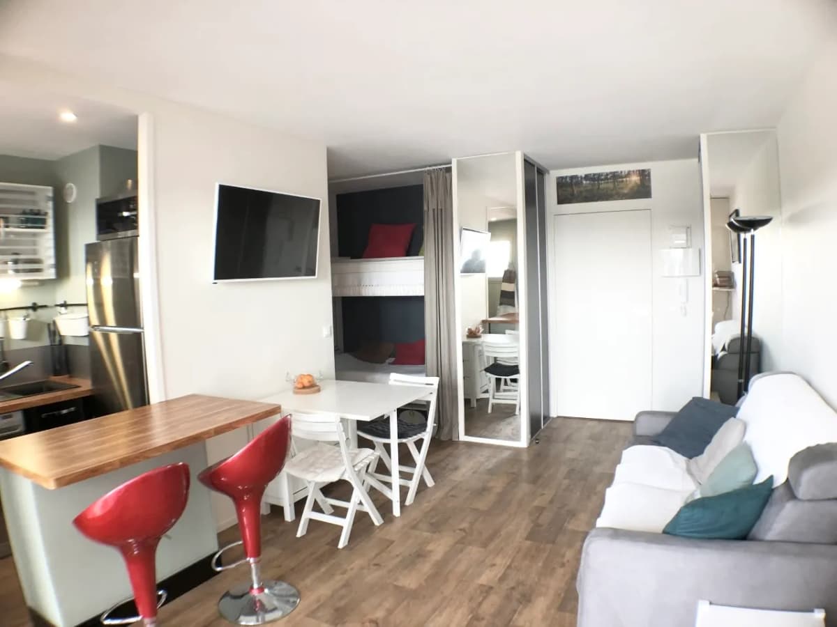 Appart T2, vue port et océan, centre ville d'Hossegor à pied