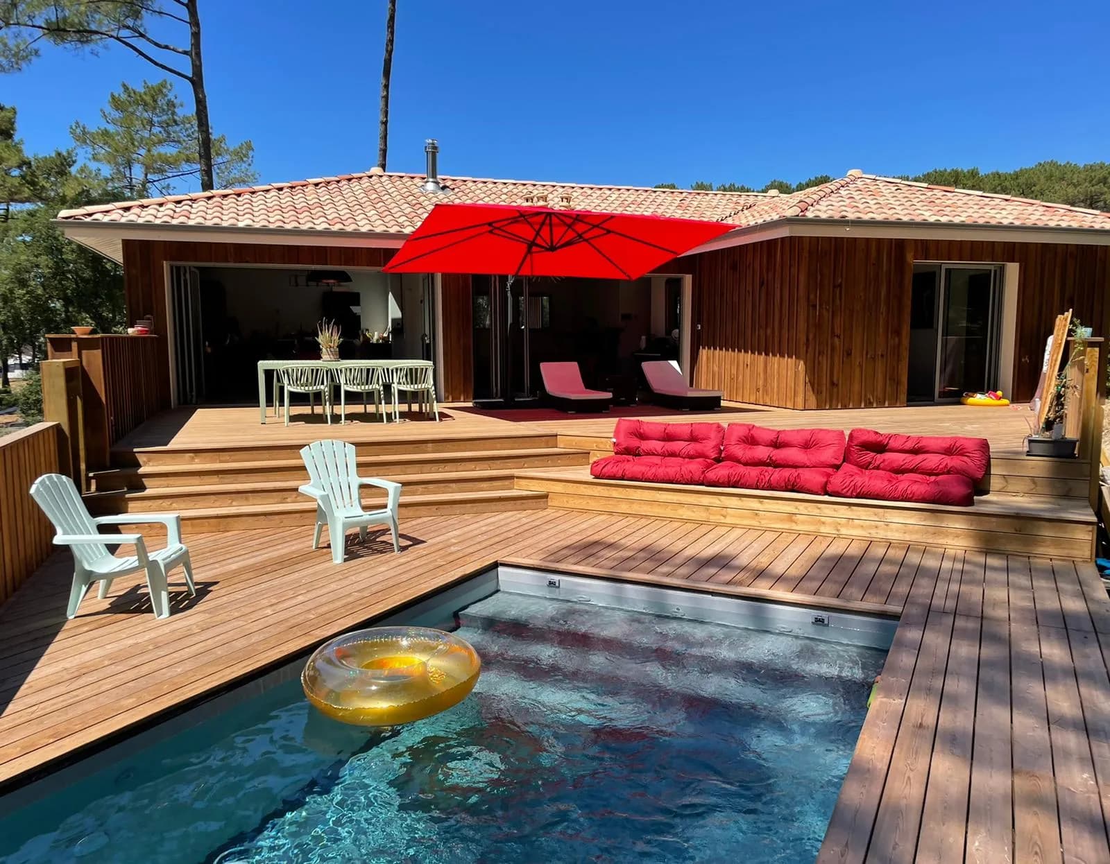 Villa piscine chauffée, jacuzzi, 500m Océan, Golf & Spa
