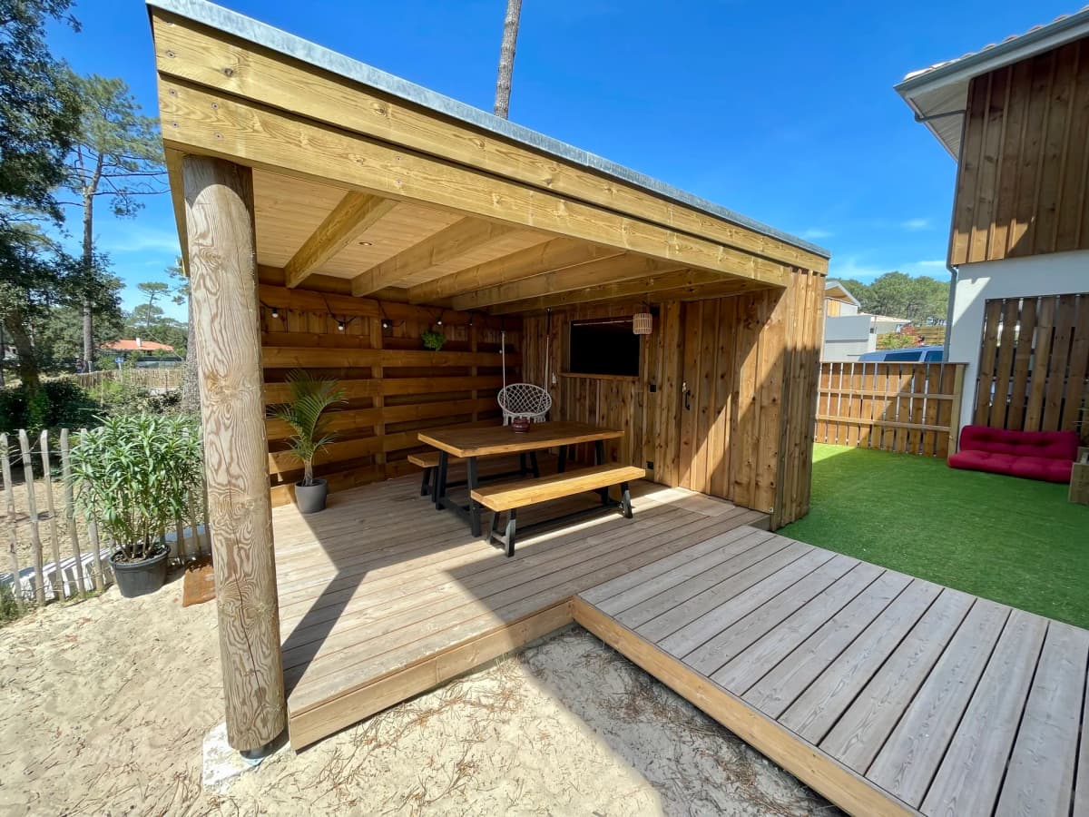 Appart T3, jacuzzi, jardin, 500m Plage des Bourdaines