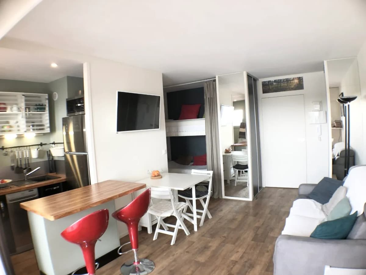 Appart T2, vue port et océan, centre ville d'Hossegor à pied