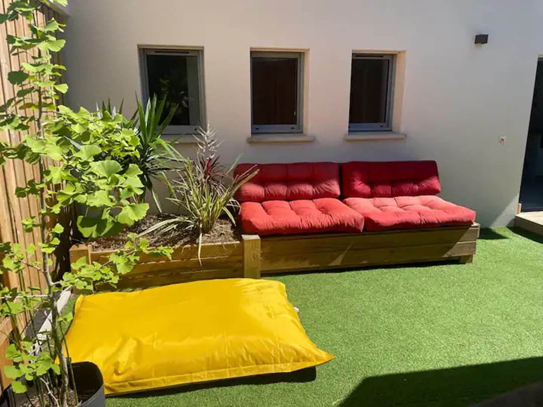 Appart T3, jacuzzi, jardin, 500m Plage des Bourdaines